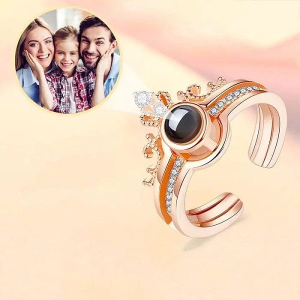Custom Photo Projection Crown Ring - Image 2