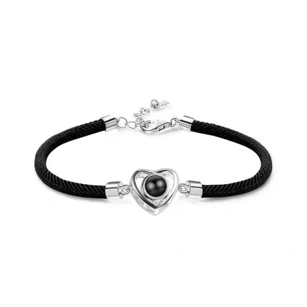 Custom Photo Projection Heart Bracelet - Image 2