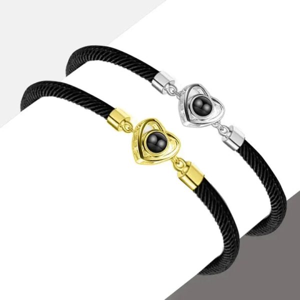 Custom Photo Projection Heart Bracelet - Image 4