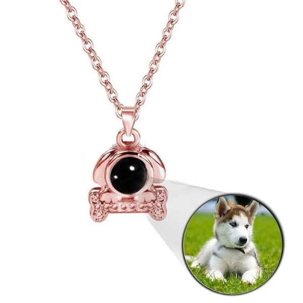Custom Photo Projection Lovely Dog Bone Necklace - Image 2
