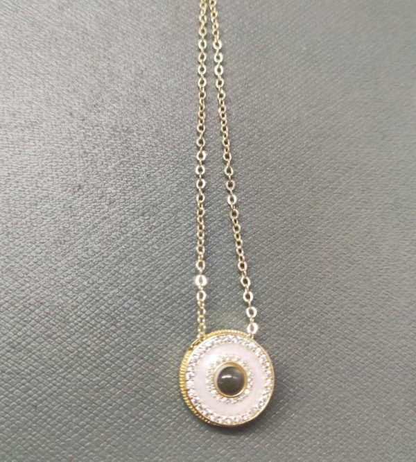 Custom Photo Projection Medallion Pendant Necklace - Image 5