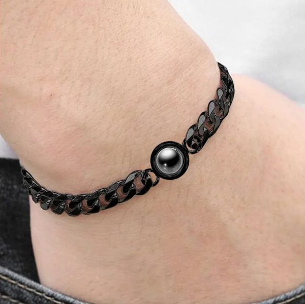 Custom Photo Projection Thick Chain Bracelet - Image 2