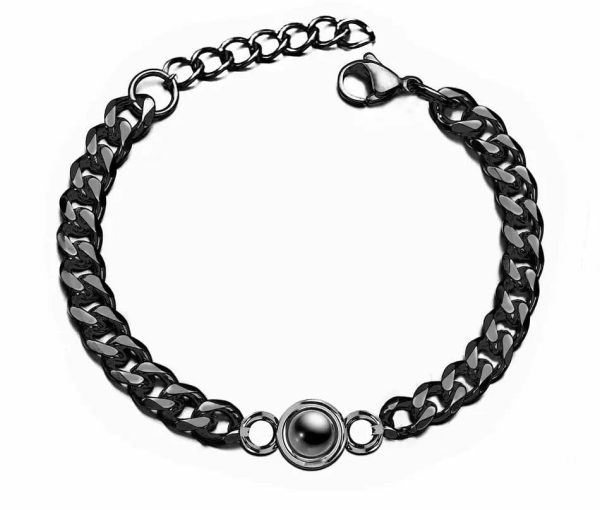 Custom Photo Projection Thick Chain Bracelet - Image 4
