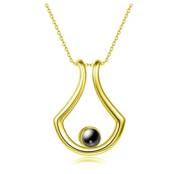 Custom Photo Projection U-Shaped Pendant Necklace - Image 2