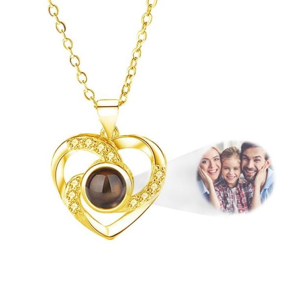 Custom Photo Projection Viking Heart  Necklace - Image 2