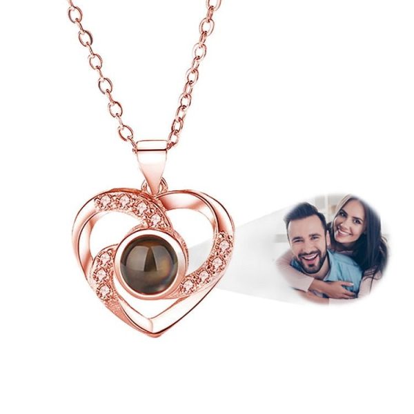 Custom Photo Projection Viking Heart  Necklace - Image 3