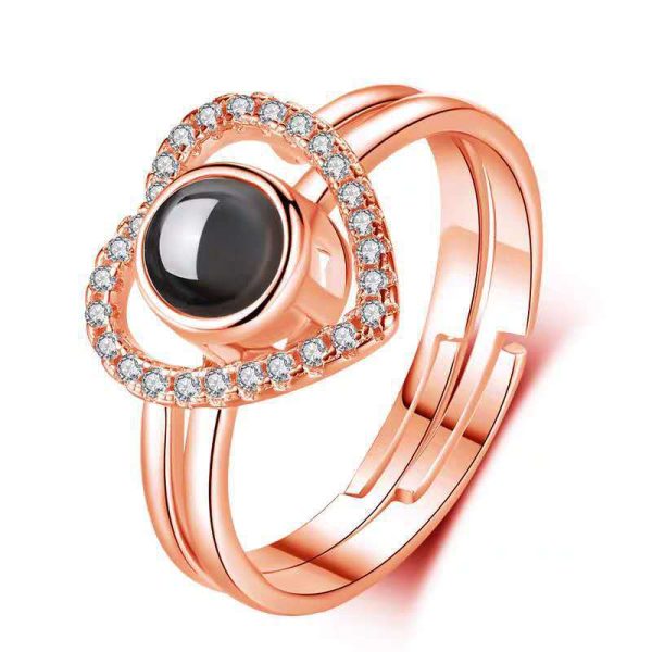 Custom Secret Heart  Hidden Photo Ring - Image 3
