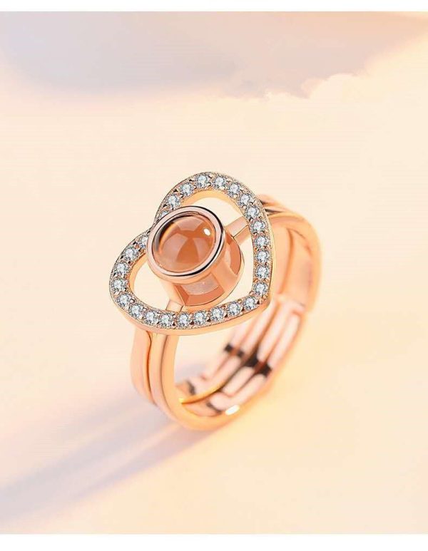 Custom Secret Heart  Hidden Photo Ring - Image 4