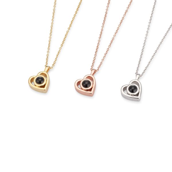 Personalized Heart Photo Necklace - Image 5